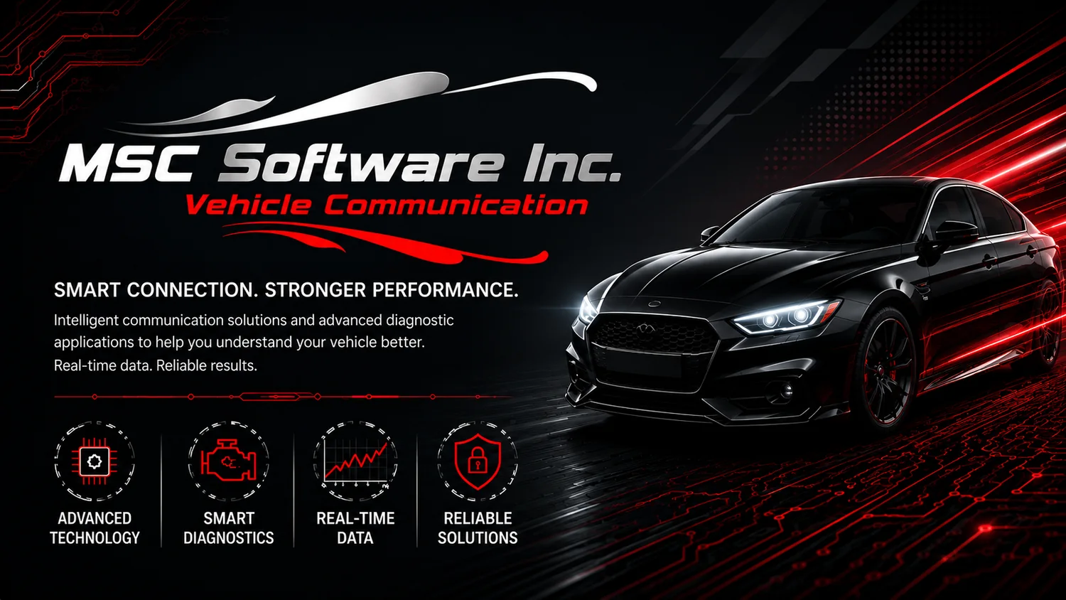 MSC Software Inc. vehicle communication banner